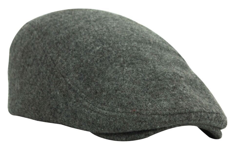 Erkek Şapka Füme Kışlık Trend Flat Cap Yün Kasket