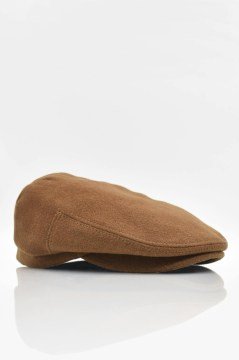 Erkek Kahve İngiliz Şapka Newsboy Kasket Flat Cap