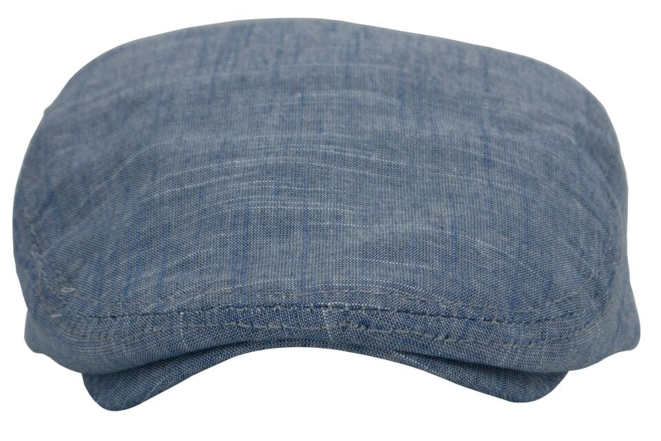 Açık Mavi Kasket Pamuklu London Flat Cap Şapka