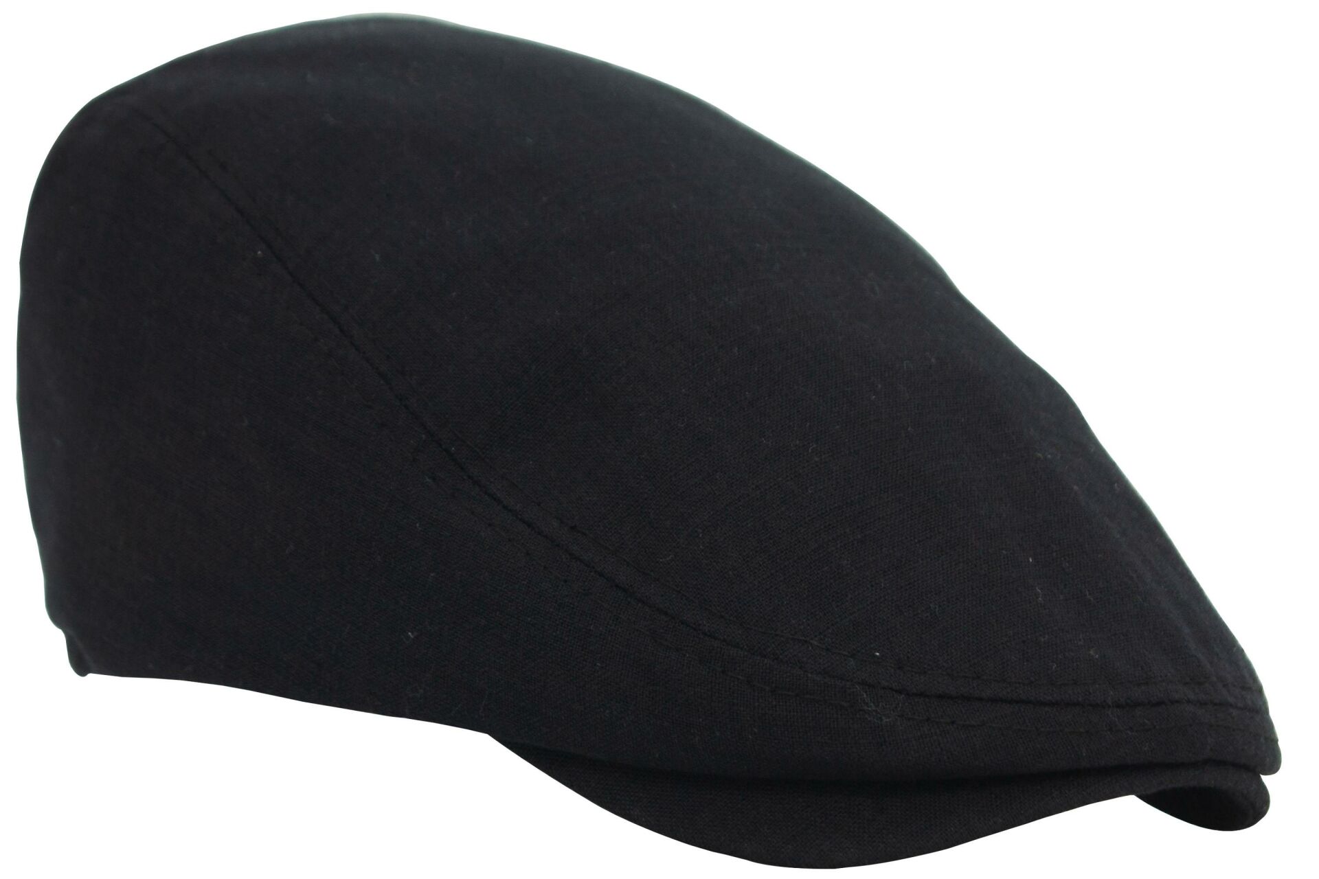 Siyah Kasket Pamuklu London Flat Cap Şapka