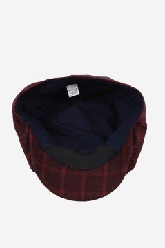 Erkek 8 Parça Ekose Keten Kasket - Bordo