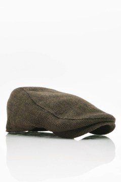 Erkek Yün Şapka Heritage Kışlık Kasket Flat Cap-Açık Kahve