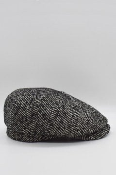 Erkek Yün Zigzag Kasket Şapka