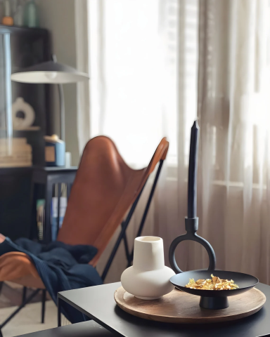 Seramik Vazo Beyaz Maya İskandinav Seramik Vazo