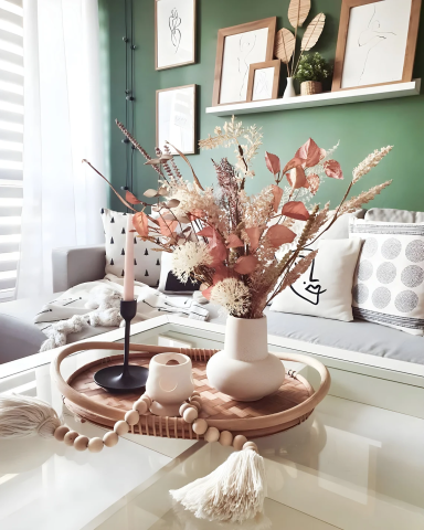 Seramik Vazo Beyaz Maya İskandinav Seramik Vazo