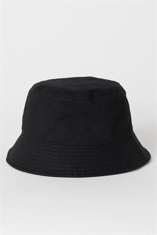Uv Korumalı Siyah Bucket Şapka