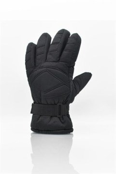 Erkek İçi Polar Siyah Kayak-Kar Eldiveni