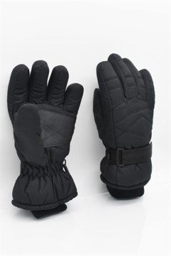 Erkek İçi Polar Siyah Kayak-Kar Eldiveni