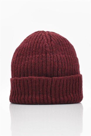 Erkek Bordo Yün Bere