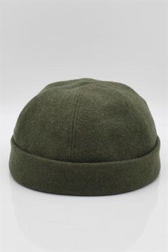 Kışlık Yeni Stil Yün Retro Hip-Hop Docker Şapka Haki