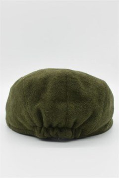 Erkek Yumuşak Siper Yün Kasket-Haki