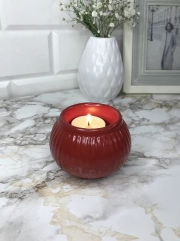 Tealight Mumluk Dekoratif Tealight Mumluk Kırmızı