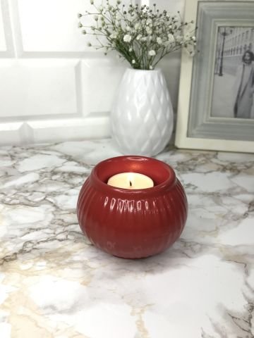 Tealight Mumluk Dekoratif Tealight Mumluk Kırmızı