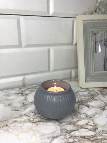 Tealight Mumluk Dekoratif Tealight Mumluk Gri