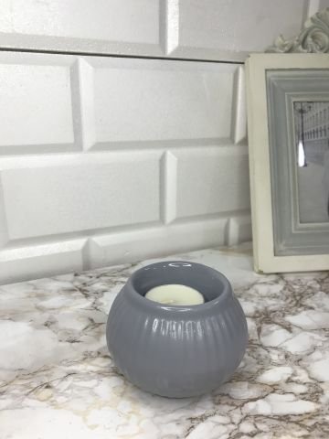 Tealight Mumluk Dekoratif Tealight Mumluk Gri