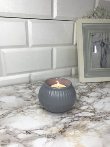 Tealight Mumluk Dekoratif Tealight Mumluk Gri