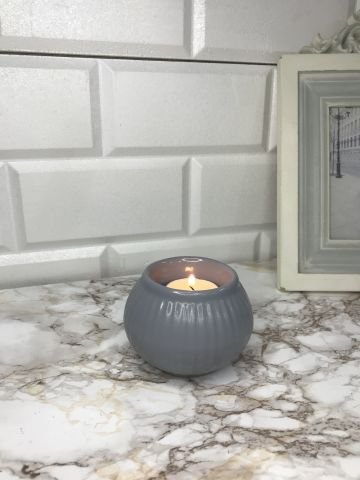 Tealight Mumluk Dekoratif Tealight Mumluk Gri