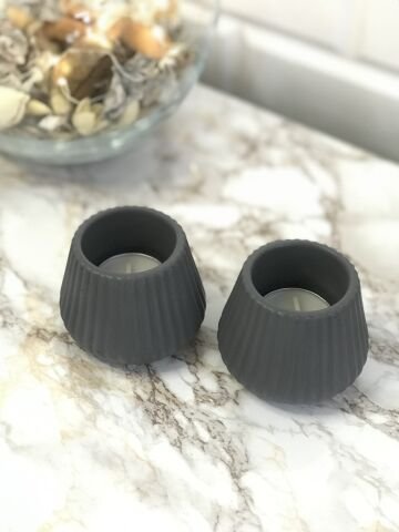 Tealight Mumluk Dekoratif Tealight Mumluk Antrasit