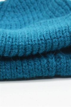 Kadın Yün Bere Petrol