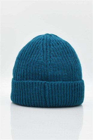 Kadın Yün Bere Petrol