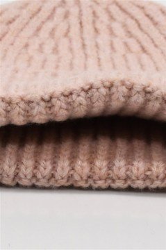 Kadın Yün Bere Pudra