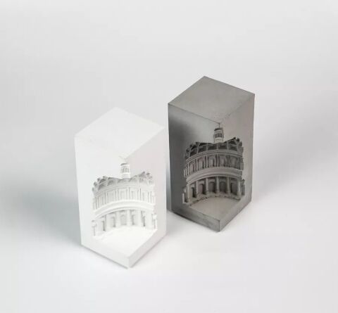 Mimari Mumluk 3 Boyutlu Katedral ve Mihrap Hediyelik Gri