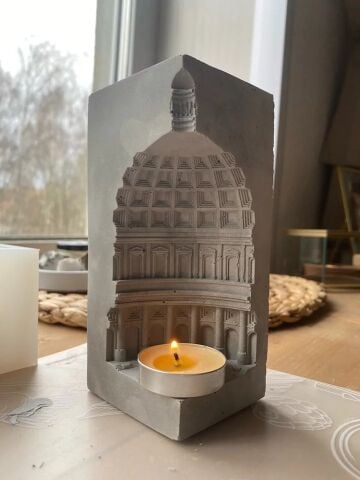 Mimari Mumluk 3 Boyutlu Katedral ve Mihrap Hediyelik Antrasit