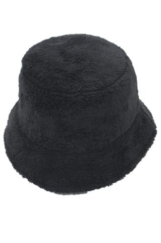 Kadın Kışlık Peluş Yumuşak Balıkçı Bucket Şapka Batik Tek Ebat - SİYAH