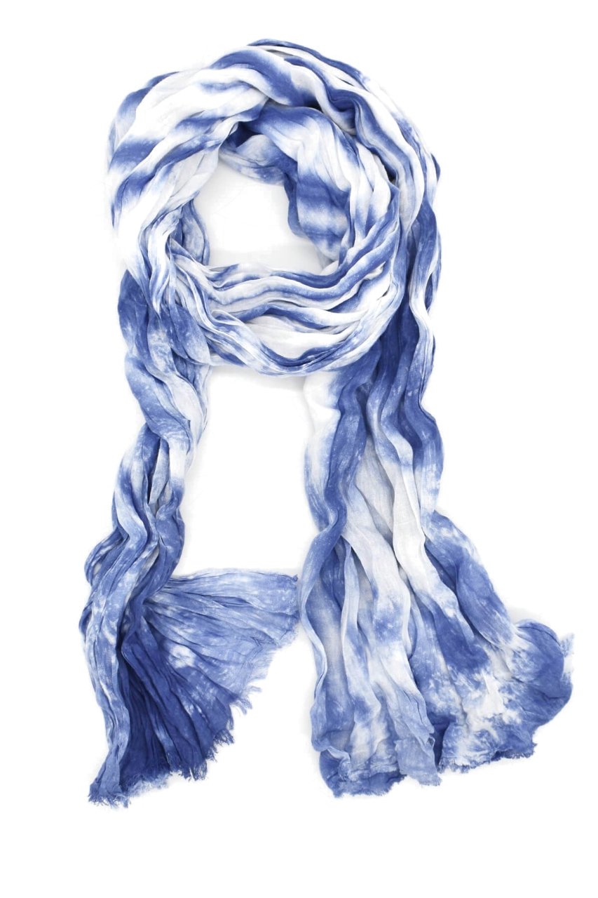 Batikli Pliseli Lacivert Şal