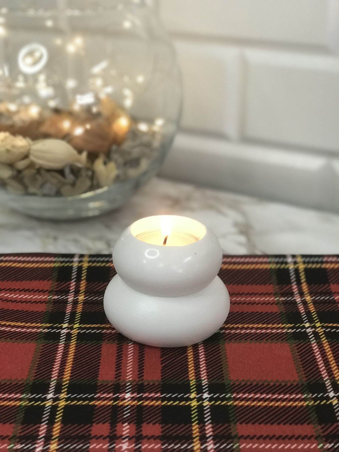 Dekoratif Mumluk Tealight Mumluk Beyaz