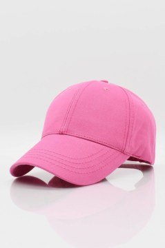 %100 Pamuk Kadın Şapka Metal Kilitli Gabardin Kep - Pembe