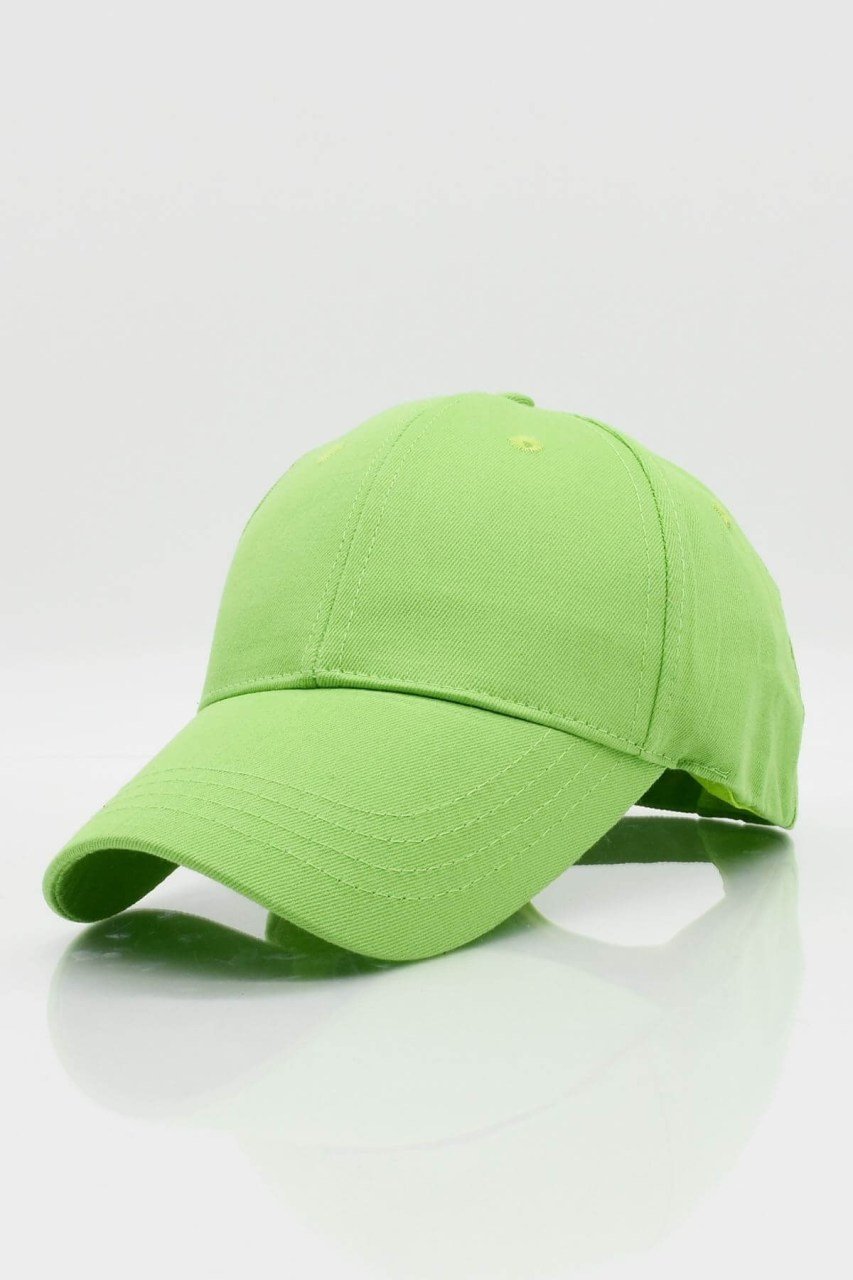 %100 Pamuk Kadın Şapka Metal Kilitli Gabardin Kep - Yeşil