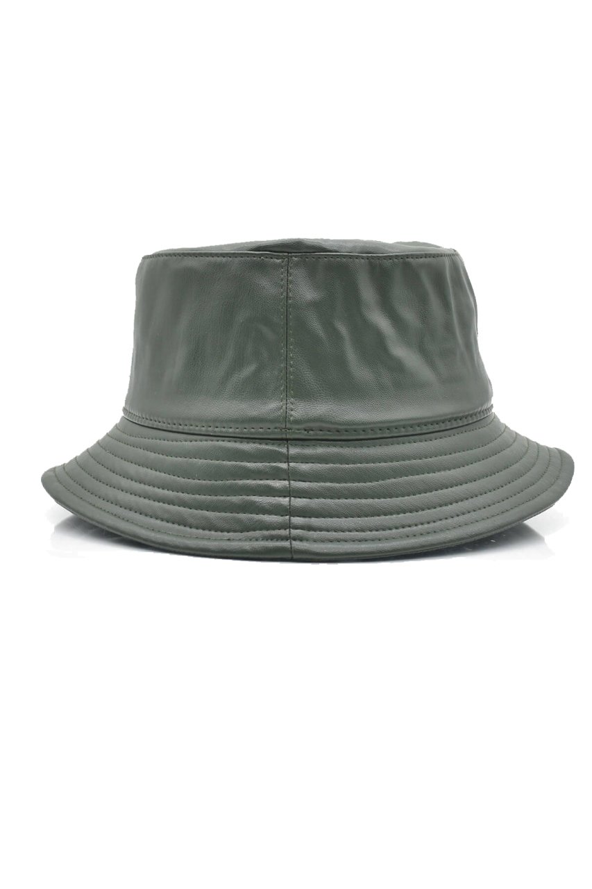 Kadın Suni Deri Kışlık Bucket Balıkçı Şapka