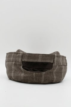 Kastro Model Ekose Keten Yazlık Erkek Şapka kahverengi Kahverengi