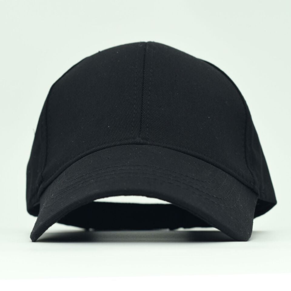 Unisex Ayarlanabilir Siyah Spor Basic Şapka