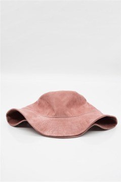 Süet Kova Şapka Bucket Şapka Pembe