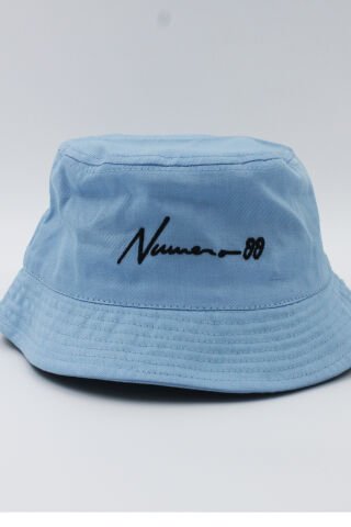 Bucket şapka Gri nakışlı Kadın Kova Şapka Tek Ebat - mavi