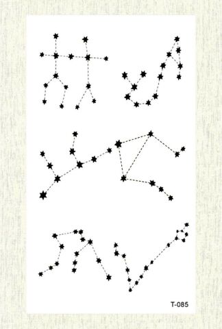 Stellarium Yıldız Haritası Geçici Dövme Minimal Tattoo