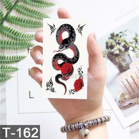 Geçici Yılan Mini Dövme Tattoo Dövmesi Su Geçirmez