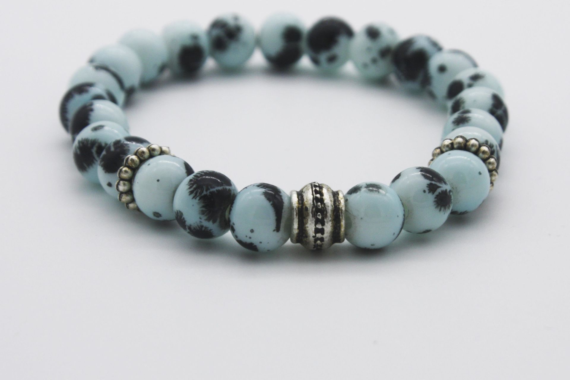 Taş Bileklik Unisex Otantik Bileklik Neon Mavi