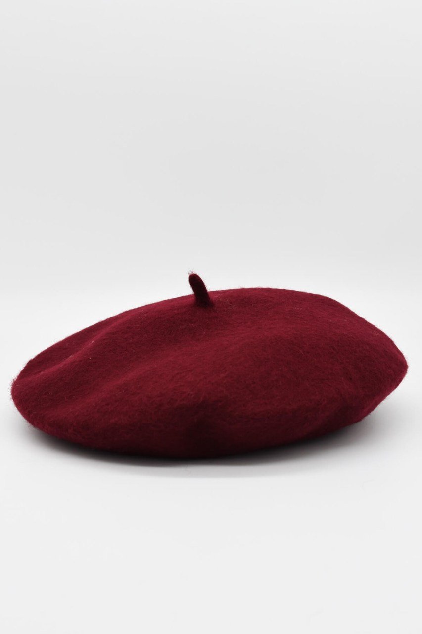 Bordo Ressam Bere %90 Yün Şapka