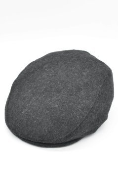 Erkek Yumuşak Siper Yün Kasket-Siyah Füme