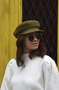 Denizci Tipi Yeşil Kasket