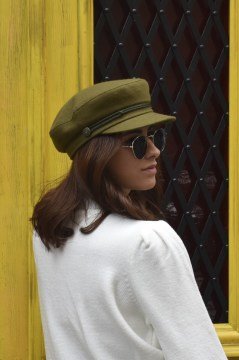 Denizci Tipi Yeşil Kasket