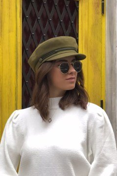 Denizci Tipi Yeşil Kasket