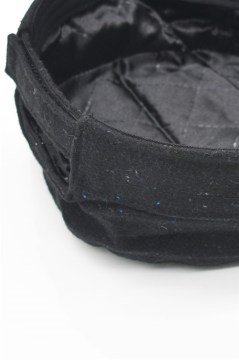 Erkek Kışlık Yün Kep Fidel Castro Şapka-Siyah Siyah