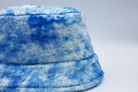 Kadın Kışlık Peluş Yumuşak Balıkçı Bucket Şapka Batik Tek Ebat - mavi