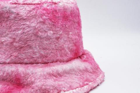 Kadın Kışlık Peluş Yumuşak Balıkçı Bucket Şapka Batik Tek Ebat - Pembe