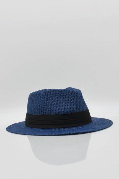 Kadın Hasır Plaj Şapkası - Lacivert