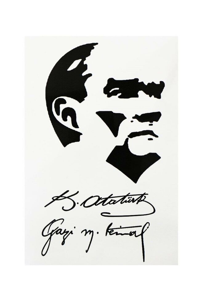 Geçici Atatürk Dövme Tattoo Mustafa Kemal Atatürk Sliüet